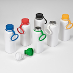 Recycled stainless steel bottle with 360° push-button lid 750 ml ambient view