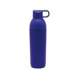 Recycled steel bottle with double opening, 600 ml royal blue colour
