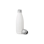 Recycled steel bottle with leak-proof lid, 400 ml white colour second view