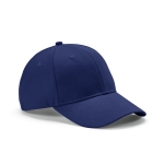 6-panel recycled cotton cap with metal buckle, 280 g/m2 navy-blue colour