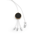 5-in-1 bamboo and eco-plastic charging cable with wireless charging 1m white colour rear view