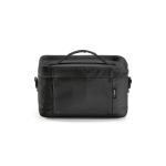 Recycled plastic cool bag with double carry handles 7.5L black colour rear view