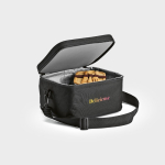 Recycled plastic cool bag with double carry handles 7.5L black colour