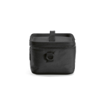 Recycled plastic cool bag with double carry handles 7.5L black colour side view
