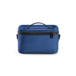 Recycled plastic cool bag with double carry handles 7.5L blue colour front view