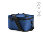Recycled plastic cool bag with double carry handles 7.5L blue colour