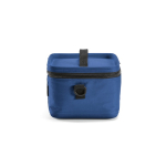 Recycled plastic cool bag with double carry handles 7.5L blue colour side view
