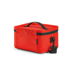 Recycled plastic cool bag with double carry handles 7.5L red colour second view