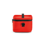 Recycled plastic cool bag with double carry handles 7.5L red colour fourth view