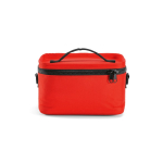 Recycled plastic cool bag with double carry handles 7.5L red colour front view