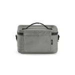 Recycled plastic cool bag with double carry handles 7.5L grey colour rear view