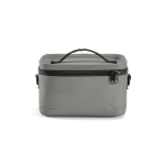 Recycled plastic cool bag with double carry handles 7.5L grey colour front view