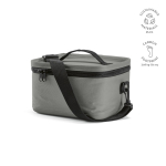 Recycled plastic cool bag with double carry handles 7.5L grey colour