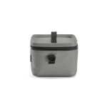 Recycled plastic cool bag with double carry handles 7.5L grey colour side view