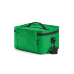 Recycled plastic cool bag with double carry handles 7.5L green colour second view