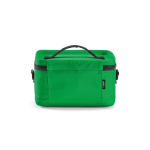 Recycled plastic cool bag with double carry handles 7.5L green colour rear view