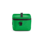 Recycled plastic cool bag with double carry handles 7.5L green colour side view
