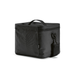 Insulated recycled plastic cool bag with wide opening 10L black colour second view