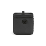 Insulated recycled plastic cool bag with wide opening 10L black colour fourth view