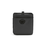 Insulated recycled plastic cool bag with wide opening 10L black colour fifth view