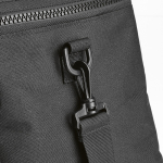 Insulated recycled plastic cool bag with wide opening 10L black colour second detail view