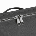 Insulated recycled plastic cool bag with wide opening 10L black colour third detail view