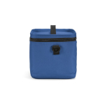 Insulated recycled plastic cool bag with wide opening 10L blue colour third view