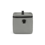 Insulated recycled plastic cool bag with wide opening 10L grey colour third view