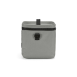 Insulated recycled plastic cool bag with wide opening 10L grey colour fourth view
