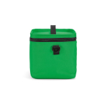 Insulated recycled plastic cool bag with wide opening 10L green colour third view
