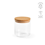Borosilicate glass kitchen jar with cork lid 500 ml transparent colour