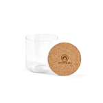 Borosilicate glass kitchen jar with cork lid 500 ml transparent colour