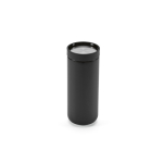Double-wall recycled stainless steel travel mug 340ml black colour second view