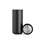 Double-wall recycled stainless steel travel mug 340ml black colour third view