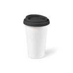 Takeaway thermal mug made of ceramic silicone lid, 290 ml black colour second view