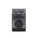 3-in-1 5,000 mAh power bank with earphones and 5W speaker black colour front view