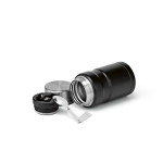 Recycled steel food jar with foldable spoon 740ml black colour sixth view