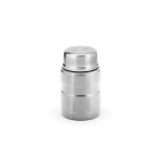 Recycled steel double-wall food jar 500 ml silver colour rear view