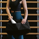 Eco plastic waterproof sports bag with hidden pocket 50L black colour ambient view