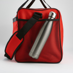 Eco plastic waterproof sports bag with hidden pocket 50L red colour third detail view