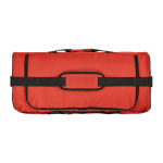 Eco plastic waterproof sports bag with hidden pocket 50L red colour detail view