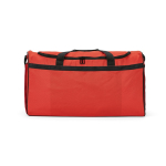 Eco plastic waterproof sports bag with hidden pocket 50L red colour front view