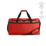 Eco plastic waterproof sports bag with hidden pocket 50L red colour