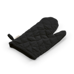 Kitchen glove with separate thumb in recycled cotton 220 g/m² black colour second view