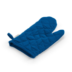 Kitchen glove with separate thumb in recycled cotton 220 g/m² blue colour second view