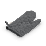 Kitchen glove with separate thumb in recycled cotton 220 g/m² grey colour second view
