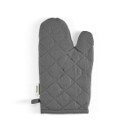 Kitchen glove with separate thumb in recycled cotton 220 g/m² grey colour rear view