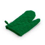 Kitchen glove with separate thumb in recycled cotton 220 g/m² green colour second view