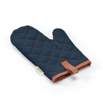Robust eco cotton kitchen glove with separate thumb 280 g/m2 navy-blue colour second view