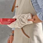 Robust eco cotton kitchen glove with separate thumb 280 g/m2 natural colour ambient view